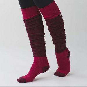 Lululemon Wine Berry Rumble Merino Wool Socks